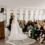 Elegant indoor chapel setup with white roses – East Rand wedding planner